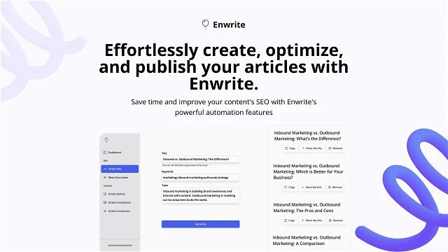 Enwrite: Empowering Effortless Article Creation and Optimization