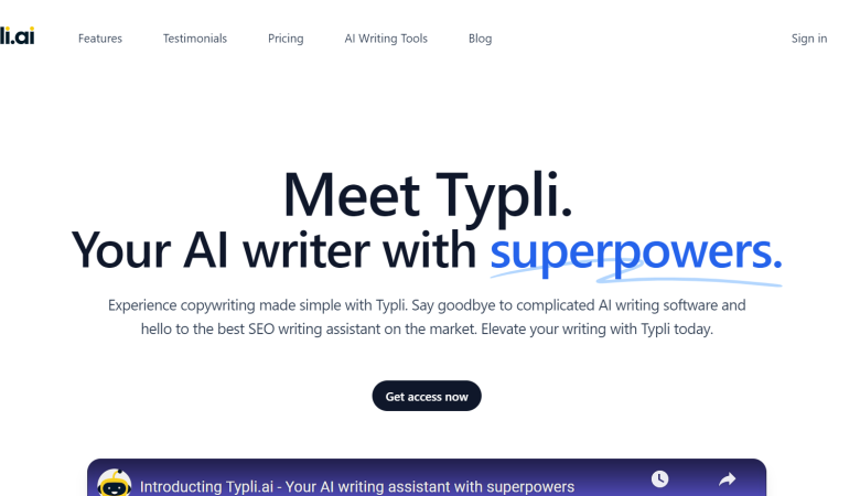 Typli.ai: The Ultimate AI Writing Assistant