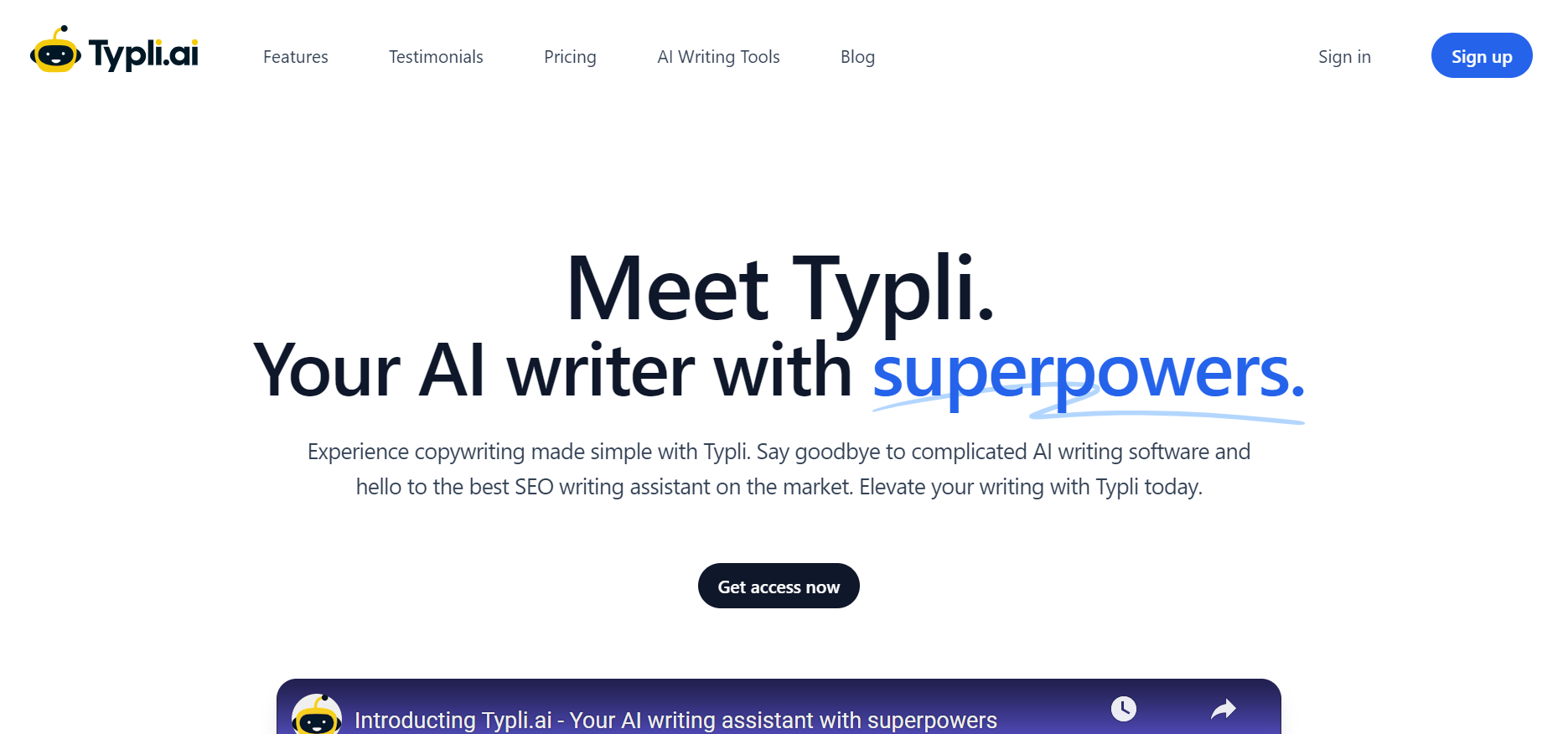 Typli.ai: The Ultimate AI Writing Assistant