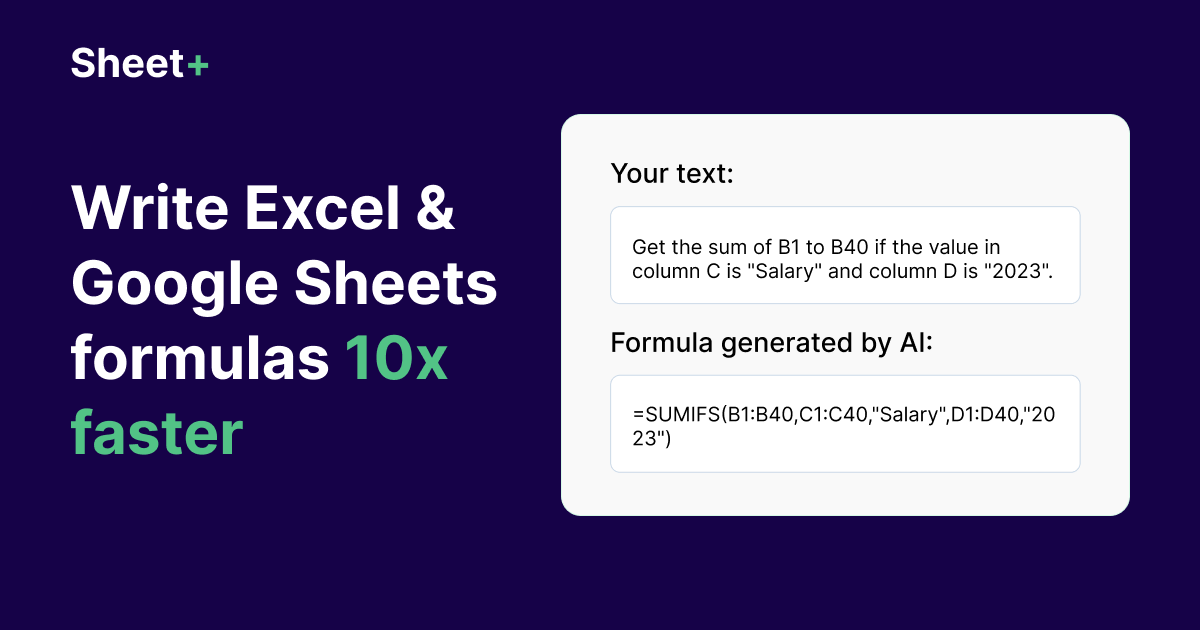 Cerebral Sheets: Navigate Complexity with Sheet+ Formula Sorcery