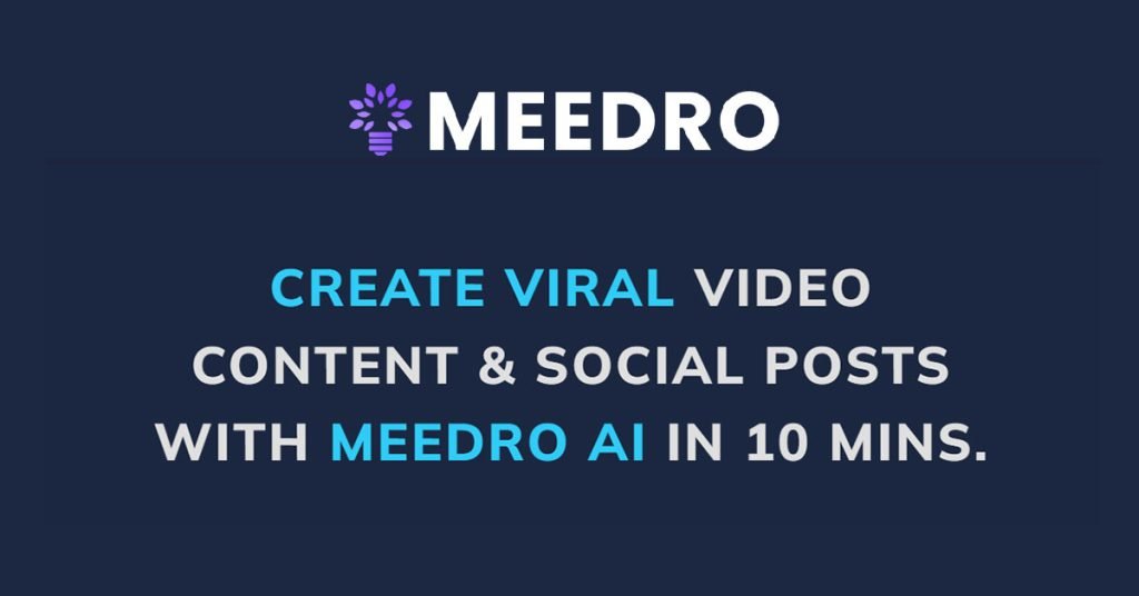Meedro AI: Create Viral Videos & Engaging Social Posts in 10 Mins