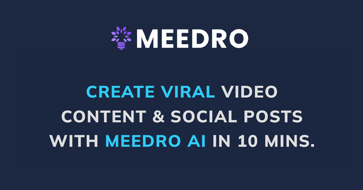 Meedro AI: Create Viral Videos & Engaging Social Posts in 10 Mins