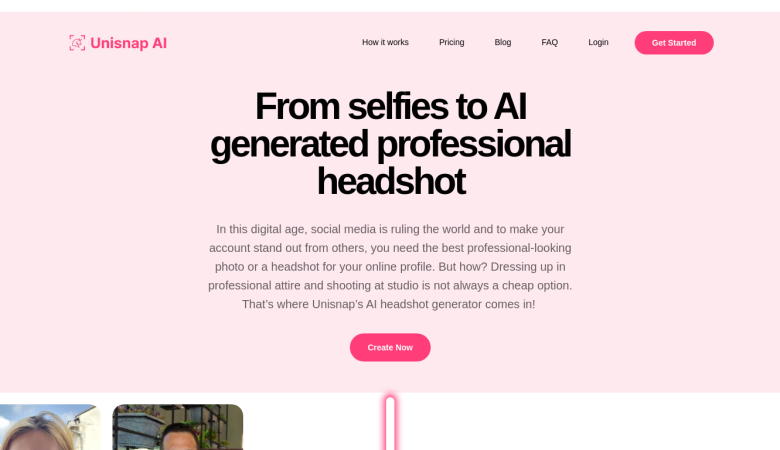 Unisnap.ai: AI Headshot Maker for Stunning Profiles