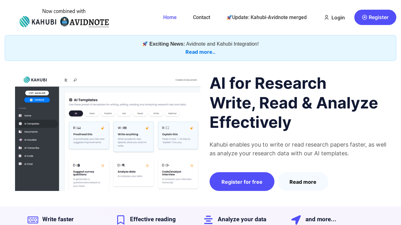 Kahubi Ai: Improve Research Workflows with AI Solutions