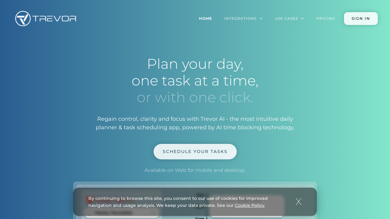 Trevor AI: Streamline Daily Planning with Task Scheduler