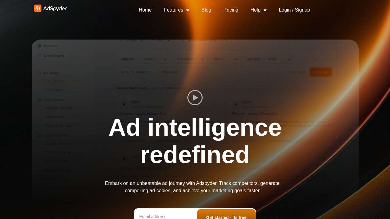 AdSpyder: Analyze Ads - Stay Ahead in Marketing