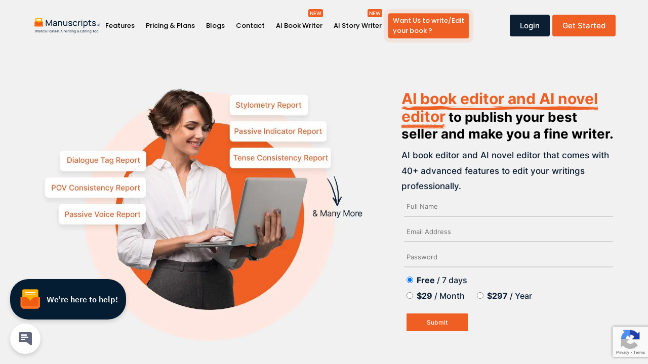 Manuscripts.ai: AI Tools for Authors and Bloggers