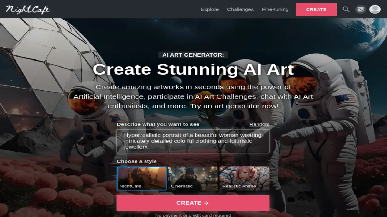 NightCafe Studio: AI Art Generator Community Hub