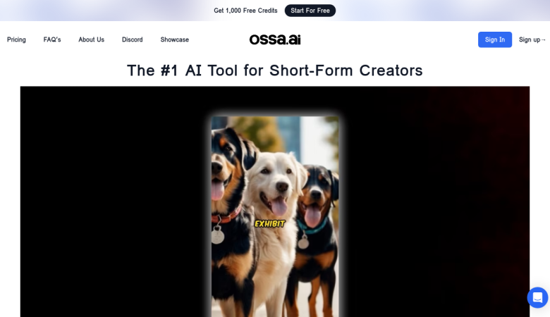 OSSA.AI: Transform Scripts into Engaging Videos Easily