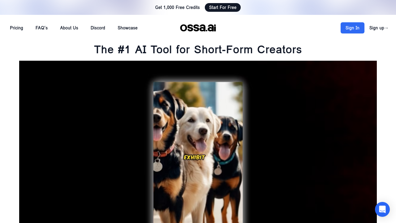 OSSA.AI: Transform Scripts into Engaging Videos Easily