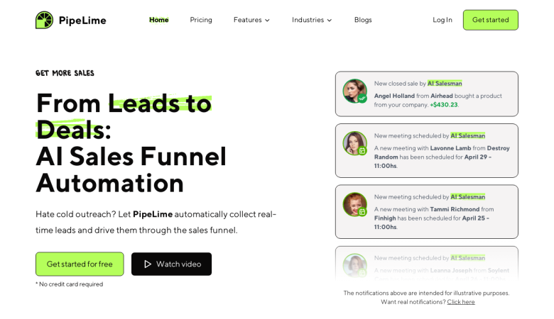 PipeLime.ai: AI-Powered Sales Funnel Automation Solutions