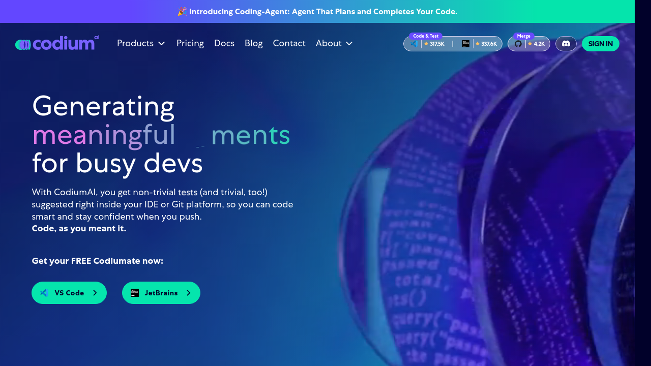 CodiumAI: Start Building Bug-Free Software Now