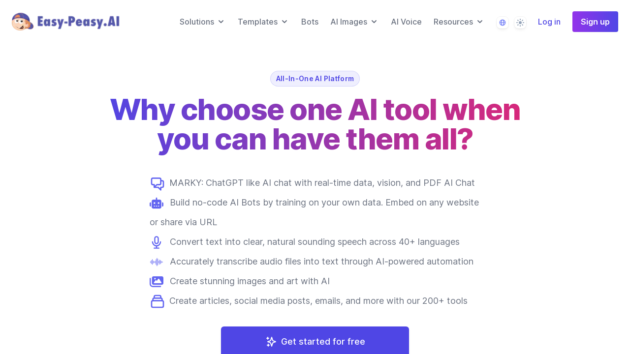 Easy-Peasy.AI: All-in-One AI Tools for Communication