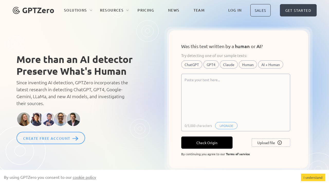 GPTZero: AI Detector for Human-Written Content Verification