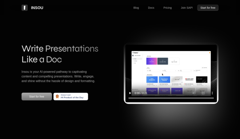 Insou.ai: Transform Presentations with AI-Driven Content