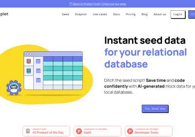 Snaplet: AI-Driven Database Seeding for Rapid Development