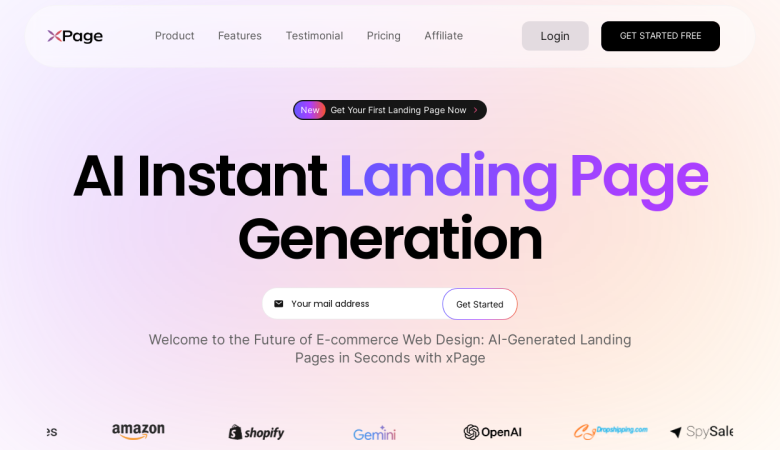 xPage.ai: Instant AI Landing Pages for E-commerce Success