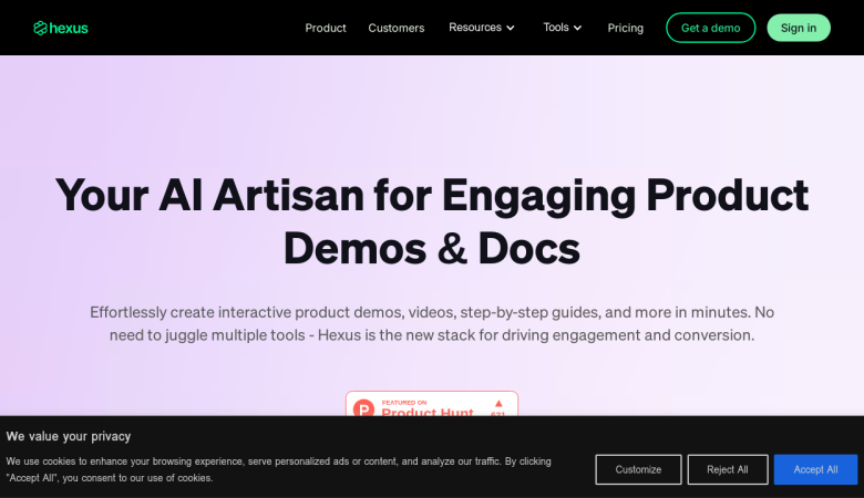 Hexus:Create Engaging Product Demos and Guides Effortlessly