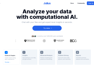 Julius AI: Computational AI for Data Insights and Forecasting