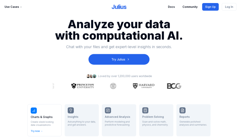 Julius AI: Computational AI for Data Insights and Forecasting