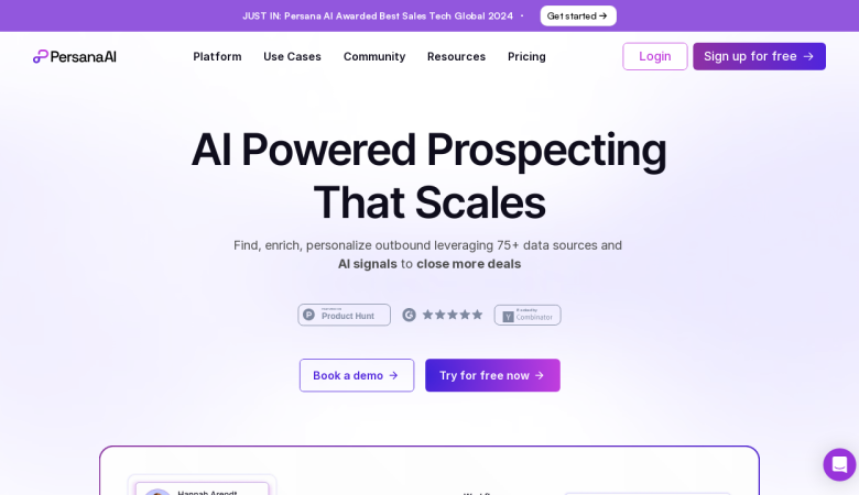 Persana.ai: Intelligent Signals for Lead Generation Success