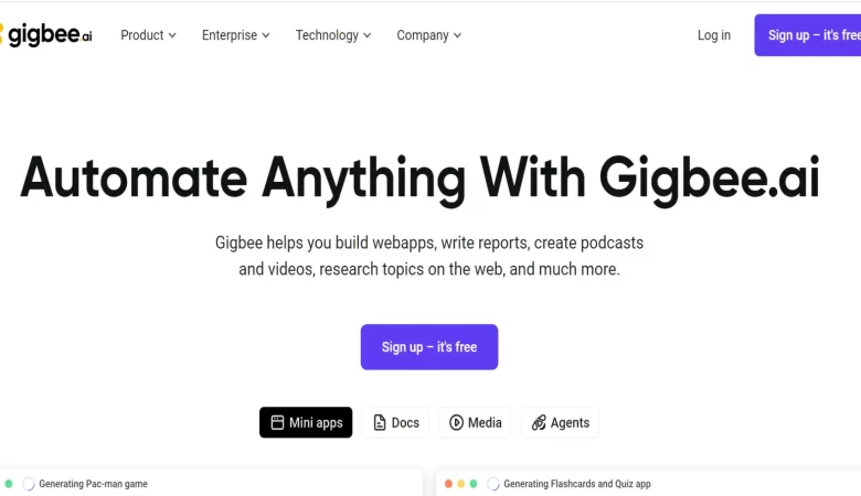 Gigbee.ai: Build Mini Apps and Automate Tasks