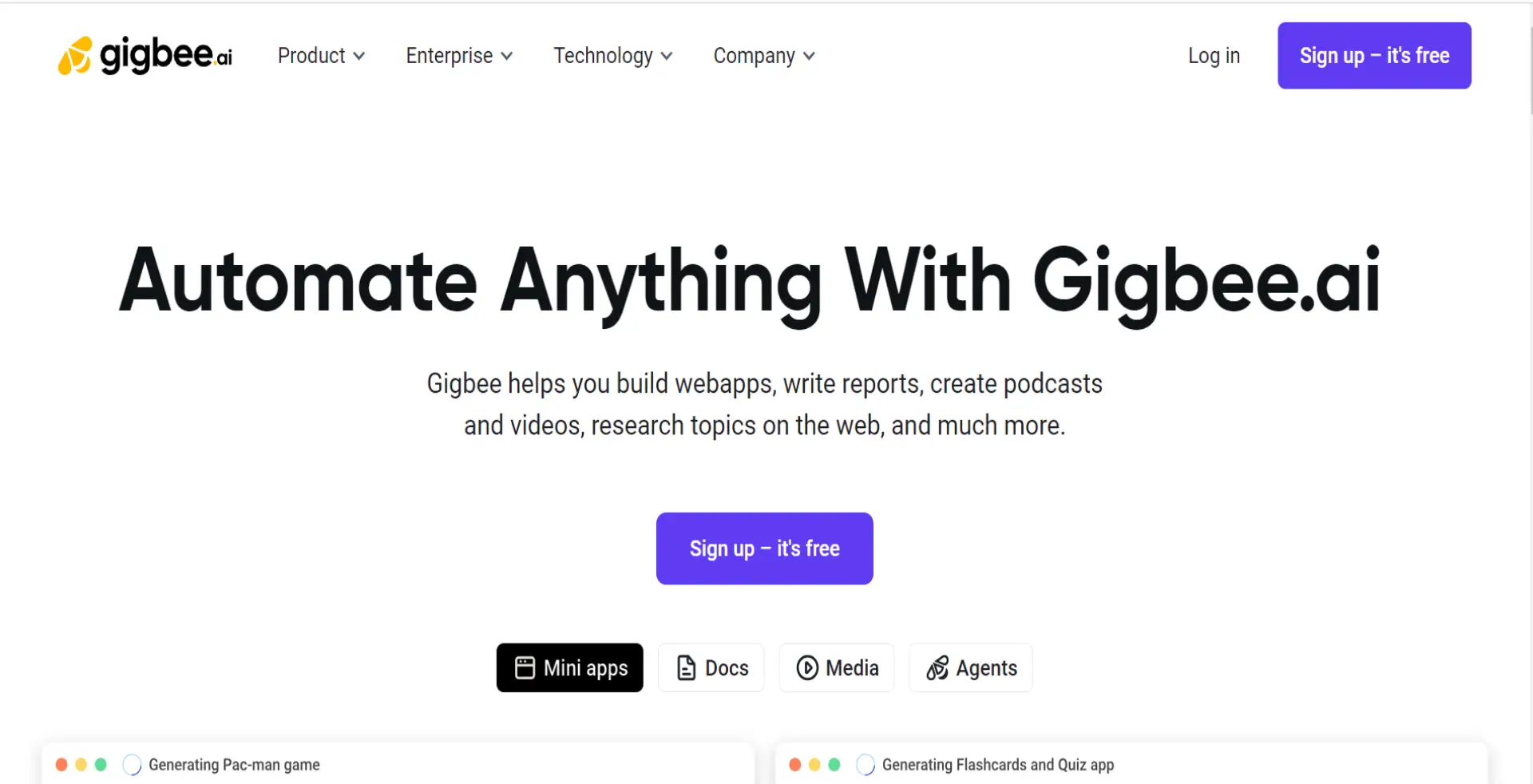 Gigbee.ai: Build Mini Apps and Automate Tasks