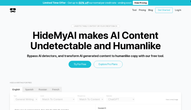 HideMyAI: Beat AI Scanners with Humanized Content