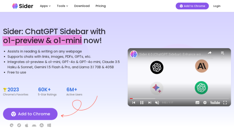 Sider.AI: Advanced ChatGPT Sidebar for Productivity