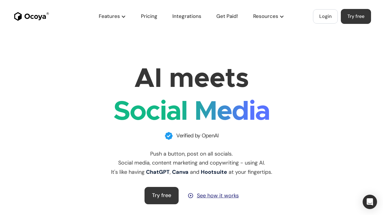 Ocoya: Boost Your Social Media ROI with AI Scheduling