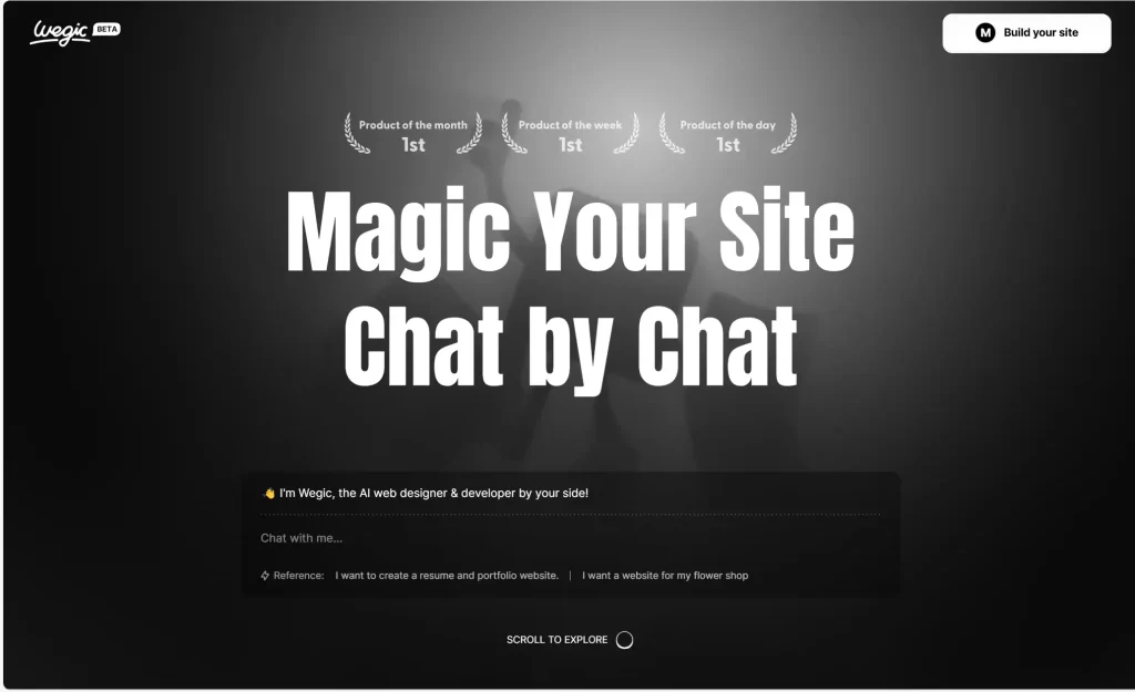 Wegic.ai: Chat-Based AI for Stunning Websites