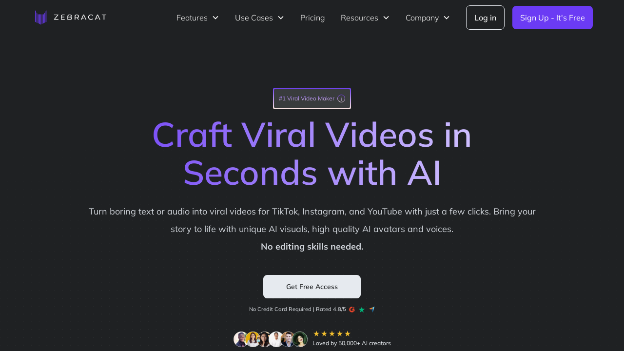 ZebraCat AI: Viral Videos with Unique AI Visuals