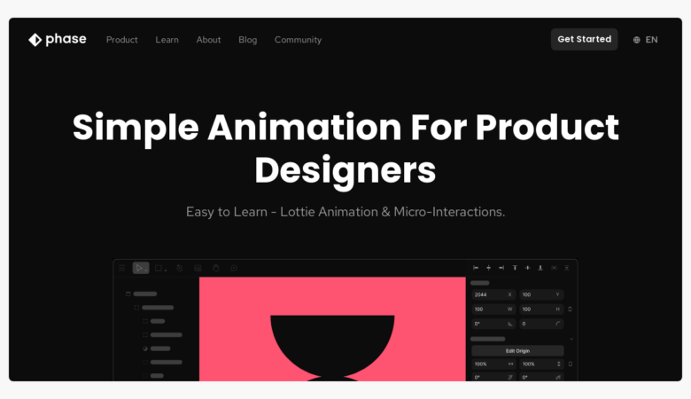 Phase: Simplify Animation for Product Designers