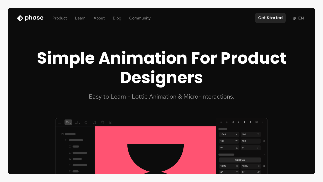 Phase: Simplify Animation for Product Designers