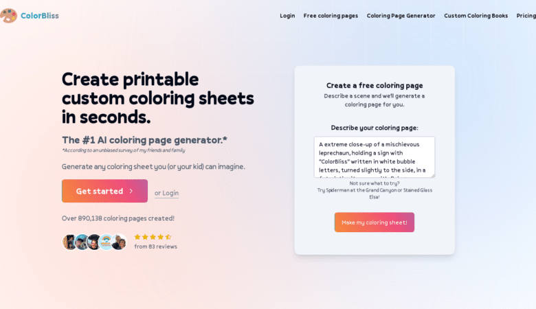 ColorBliss: The Ultimate AI Coloring Page Generator