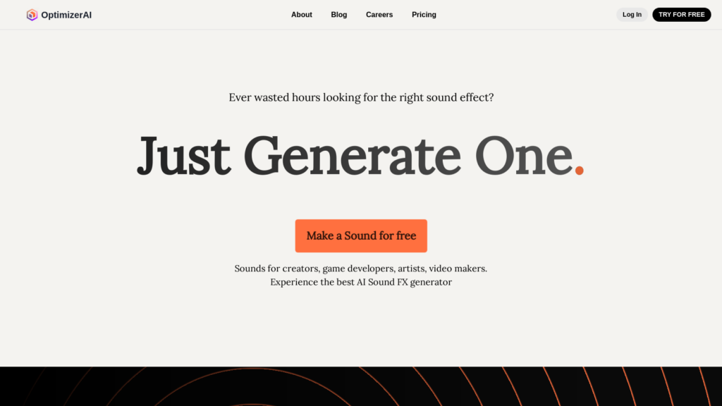 OptimizerAI: Top AI Sound Effect Generator for Creators