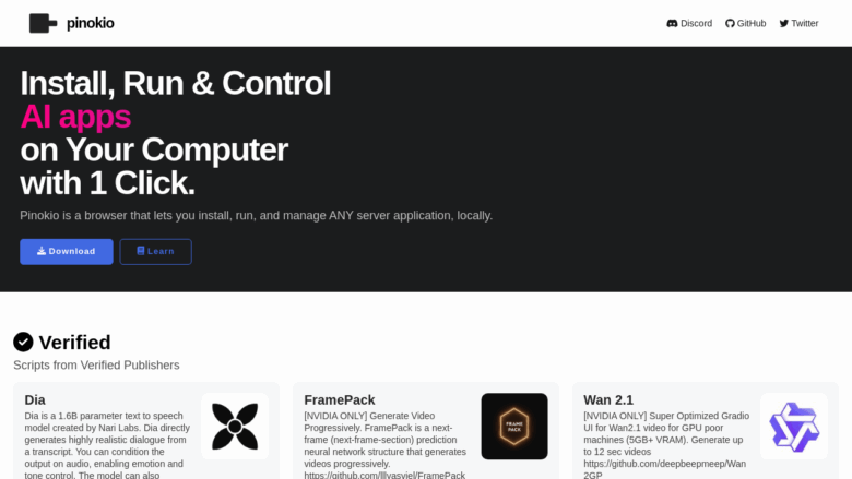 Pinokio: Powerful Local AI Browser For Seamless Deployment