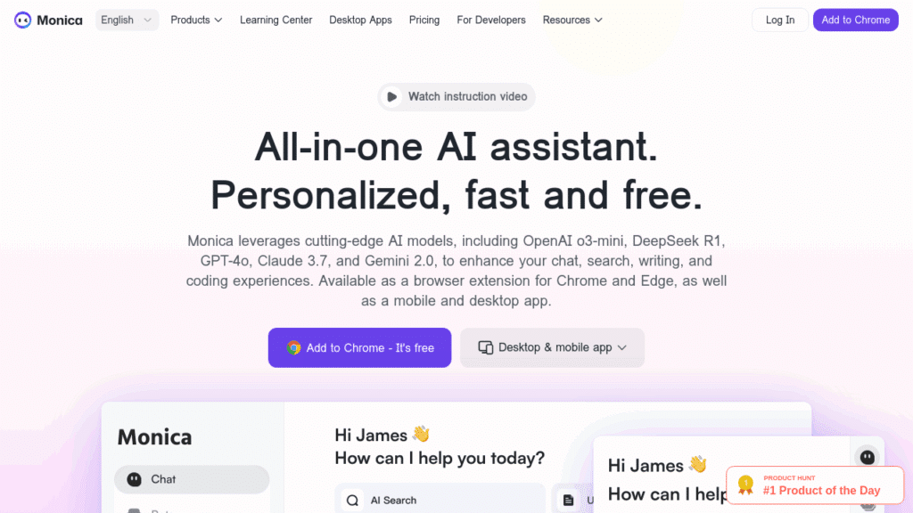 Monica.im: The Ultimate Multi-Model AI Assistant Tool