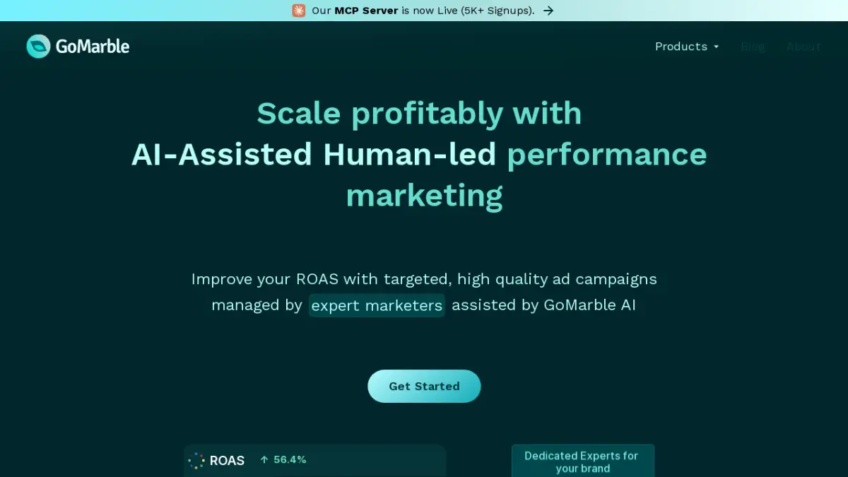 GoMarble AI: Boost ROAS 56% with No-Code Marketing Agents