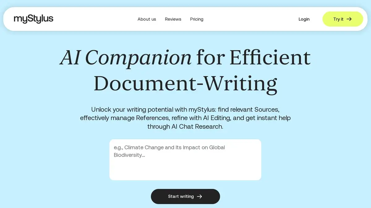 MyStylus AI: Your Academic Writing Companion That Delivers