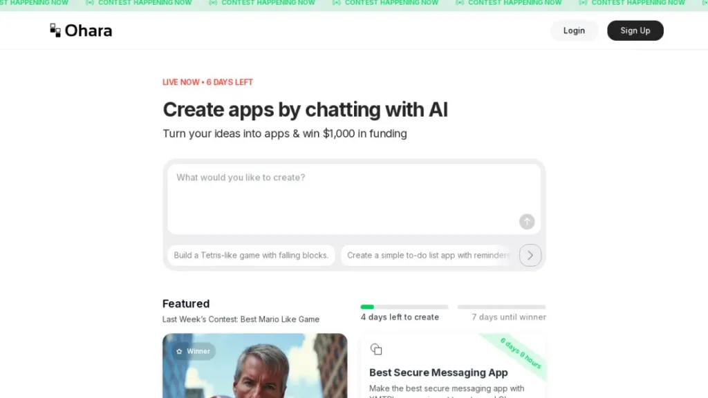 Ohara.ai: Build Apps Without Code | AI-Powered App Creation
