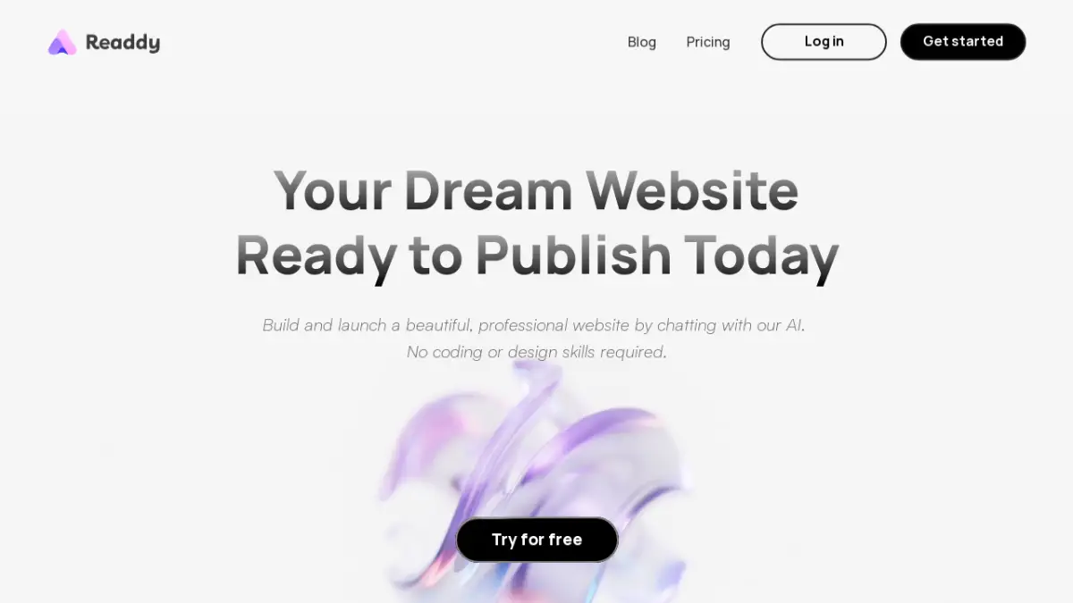 Build Your Dream Website in Minutes with Readdy.ai Chat