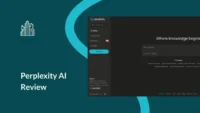 Perplexity AI review 2026 dashboard showing cited search results on a laptop screen